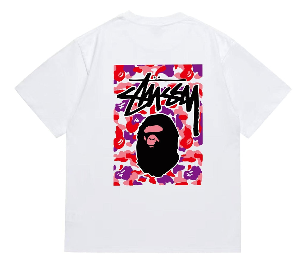 BAPE Warm Camo Black Ape Graphic T-Shirt — back