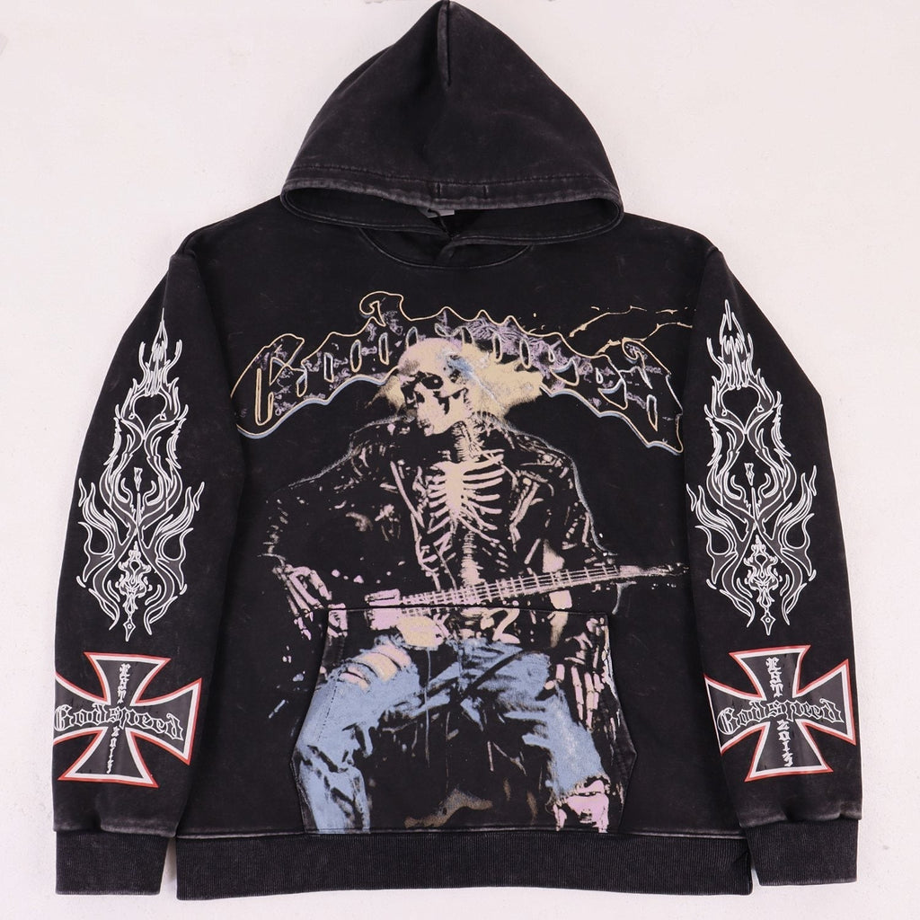 Godspeed Skeleton Guitarist Graphic Hoodie — hero