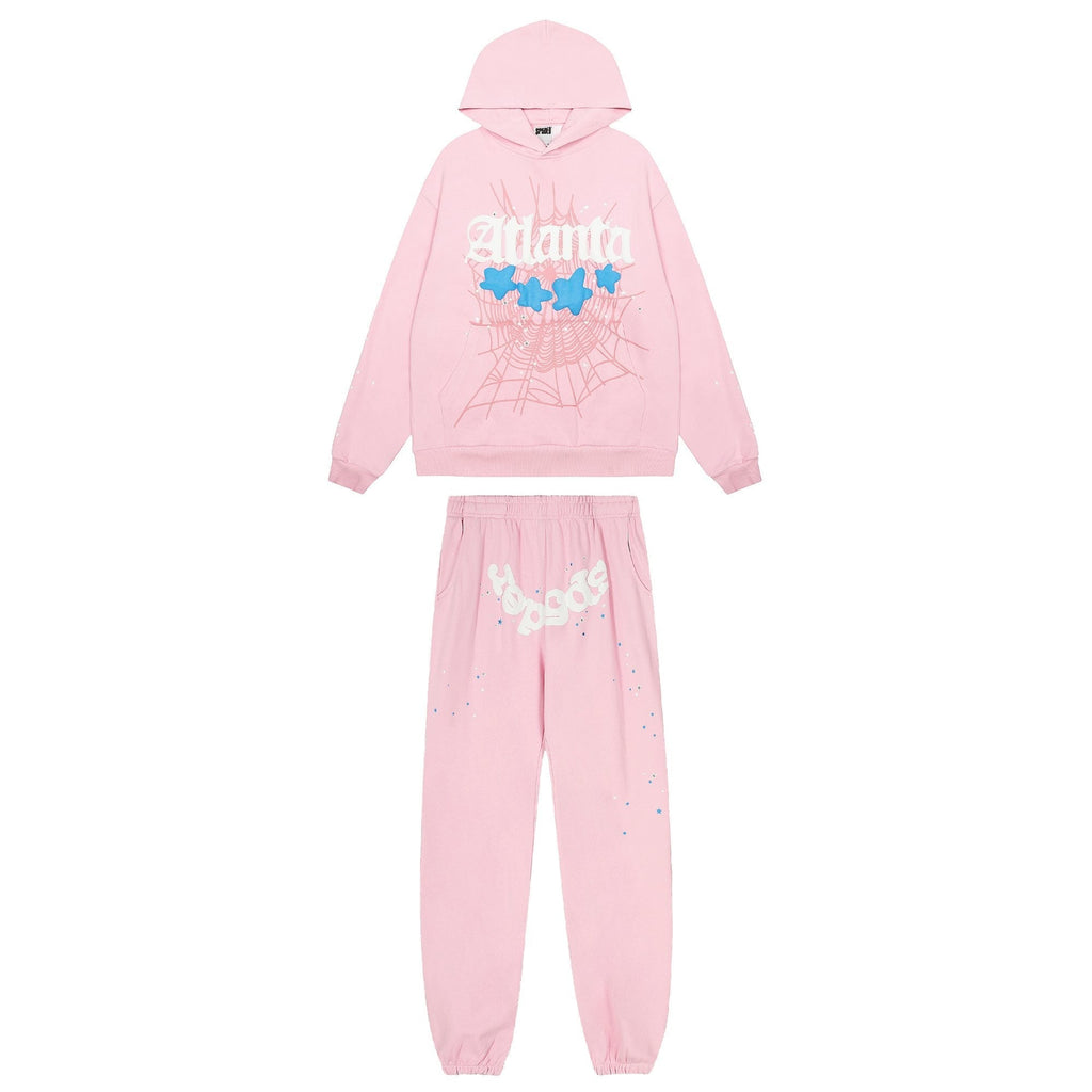 Sp5der Spiderweb Graphic Hoodie & Sweatpants Matching Set — hero
