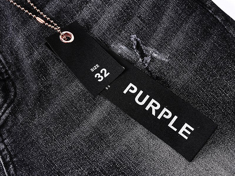 Purple Brand Black Paint-Splatter Distressed Jeans — hang_tag