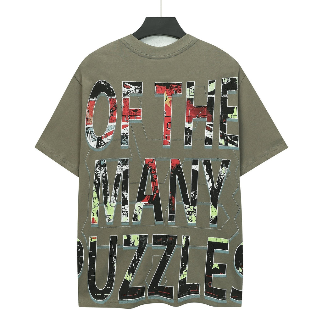 Godspeed Skull Puzzle Graphic Short-Sleeve T-Shirt — back