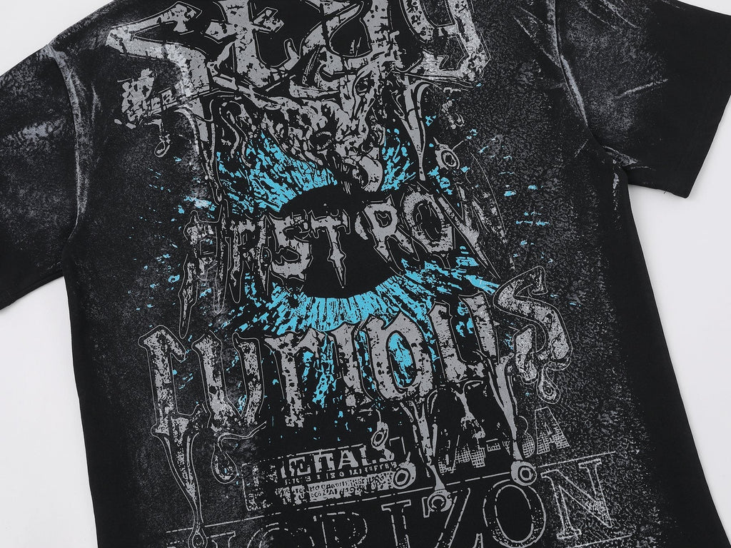 FIRST ROW Stay Curious Eyeball Graphic T-Shirt — detail