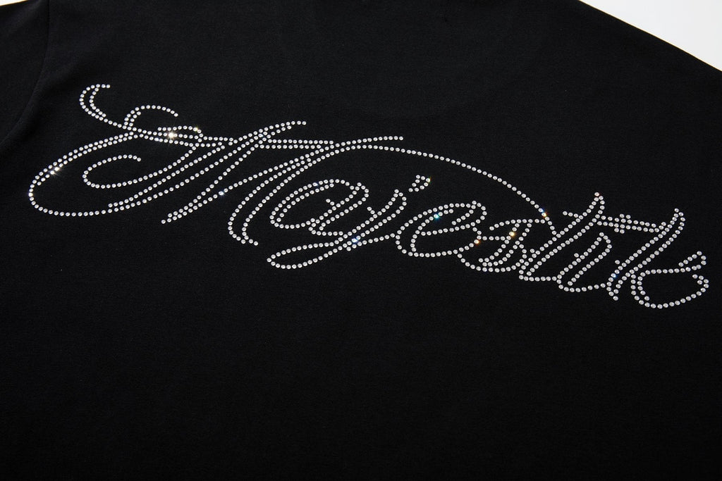 MAJESTIK Alien Rhinestone Graphic T-Shirt — detail