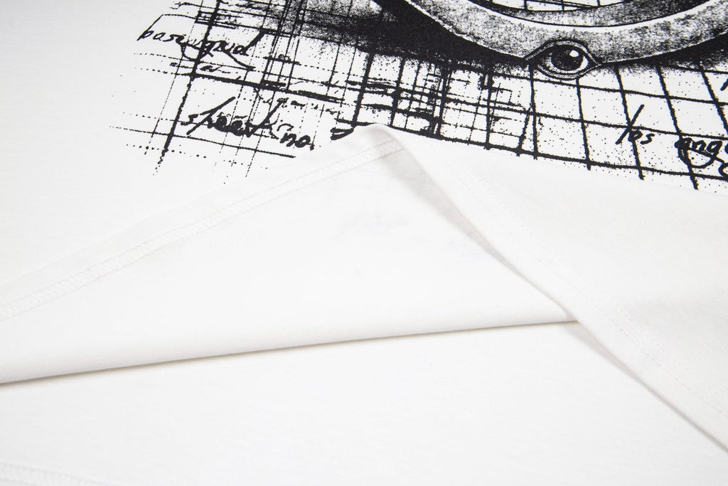ASAALL White Graphic Short-Sleeve T-Shirt — detail