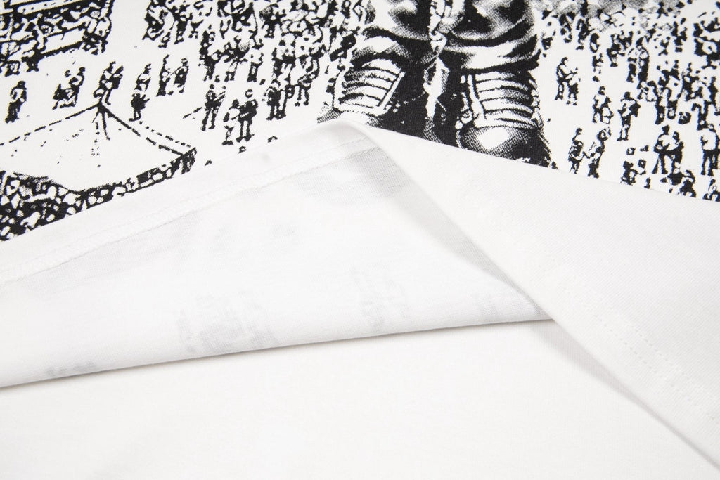 ASAALL White Black Front Graphic T-Shirt — detail