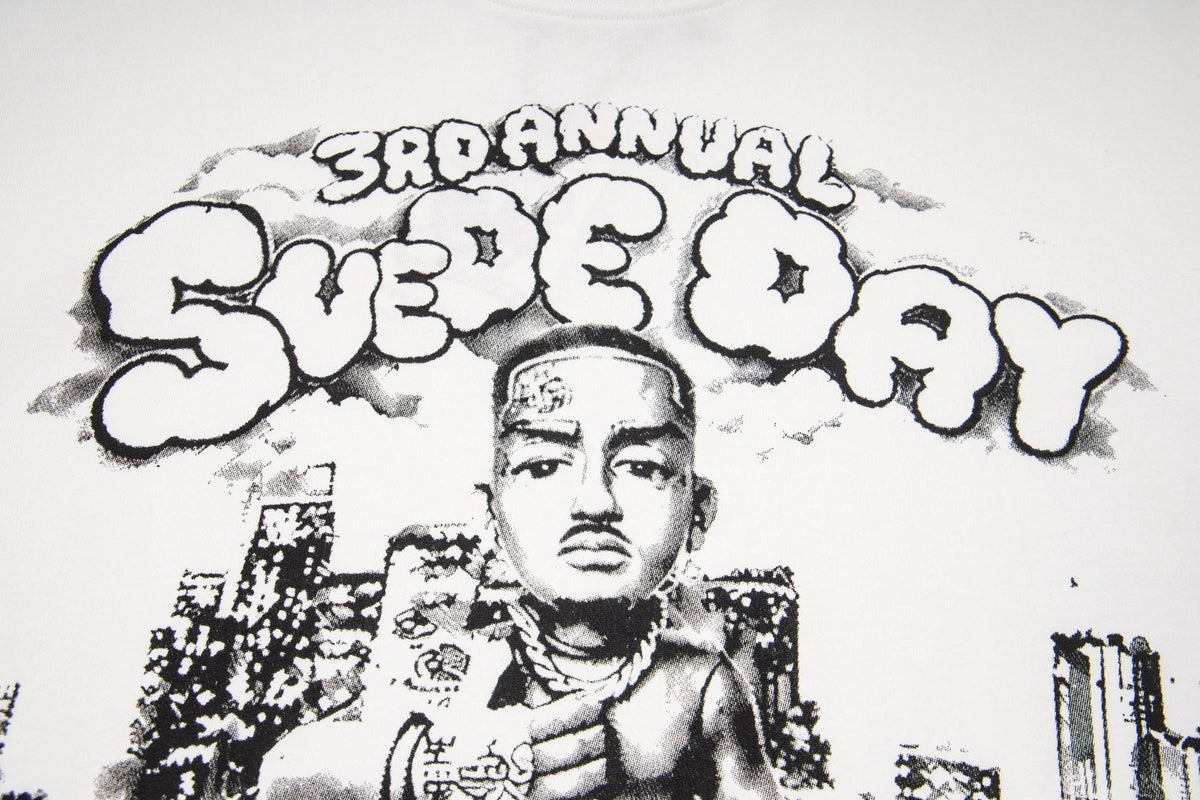 ASAALL White Black Front Graphic T-Shirt — detail