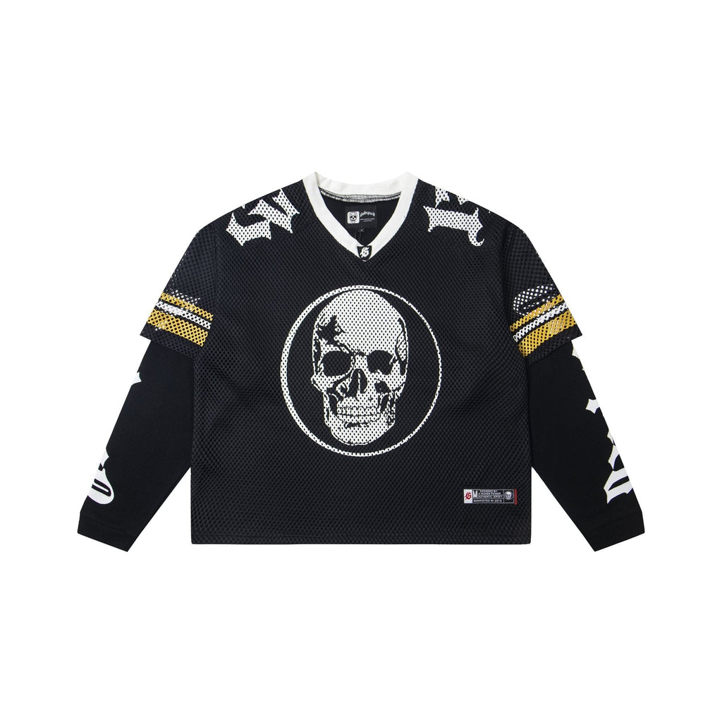 Godspeed Skull K-Back Mesh Long-Sleeve T-Shirt — front