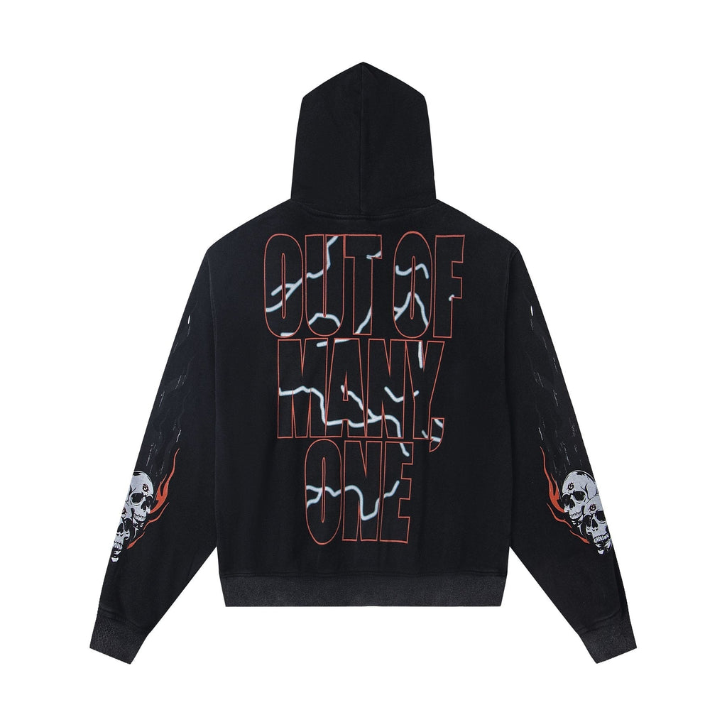 Godspeed Out of Many One Car Graphic Hoodie — back