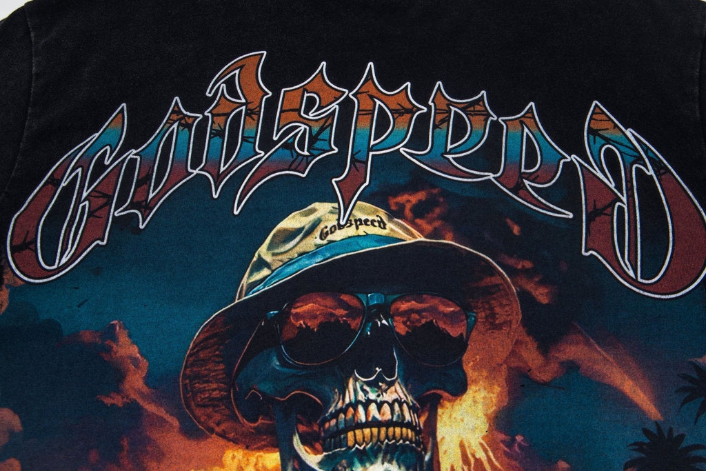 Godspeed Skeleton Back Graphic T-Shirt — detail
