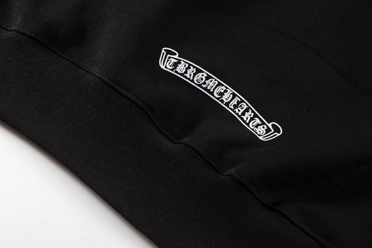 Chrome Hearts Horseshoe Cross Sanskrit Zip Hoodie — detail