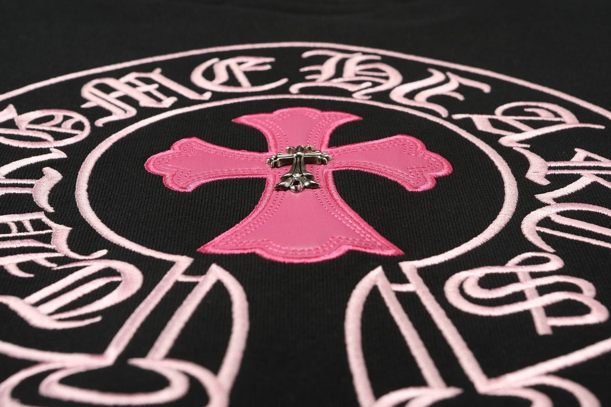 Chrome Hearts Contrast Leather Label Graphic Sweatshirt — detail