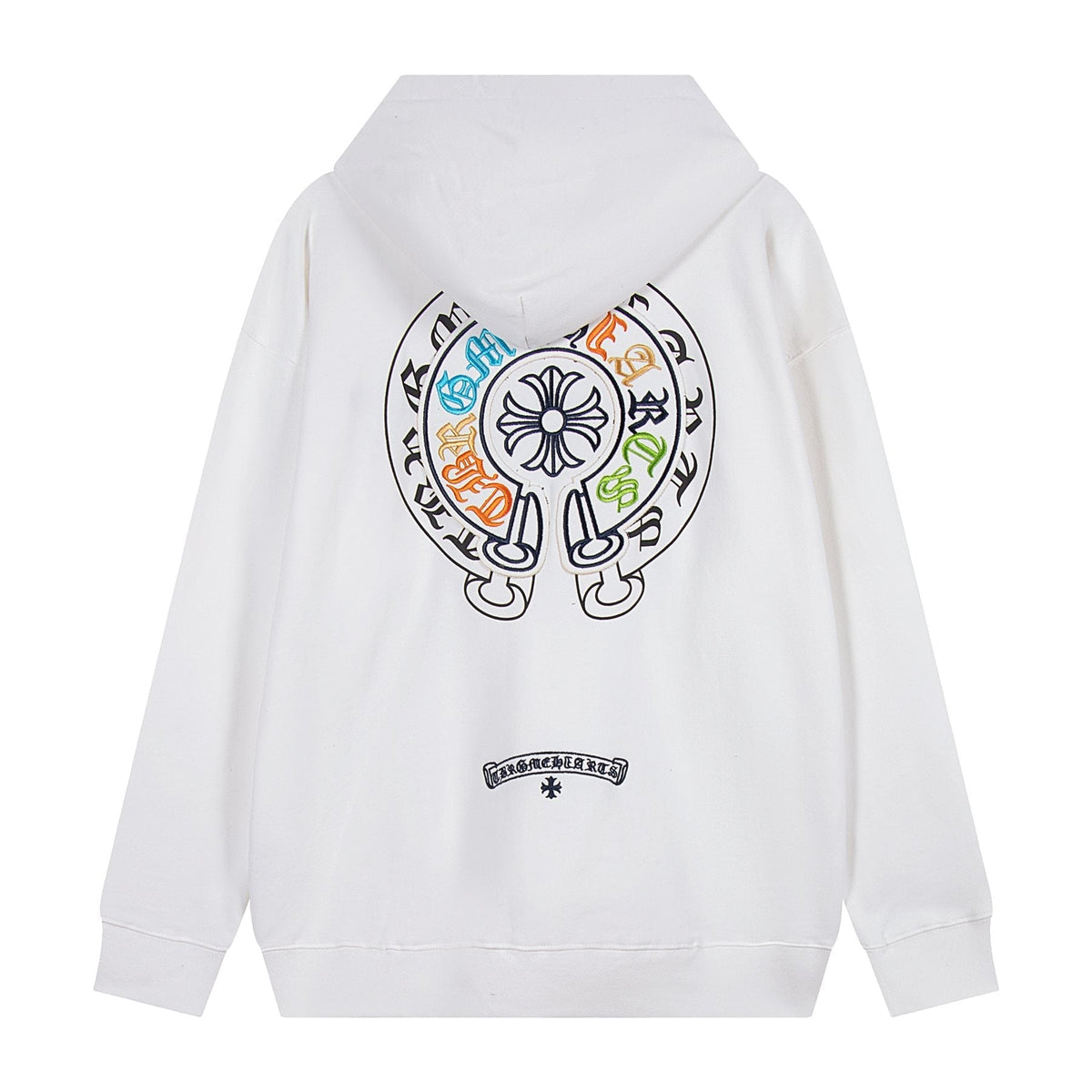 Chrome Hearts Rainbow Logo Embroidered Hoodie — back