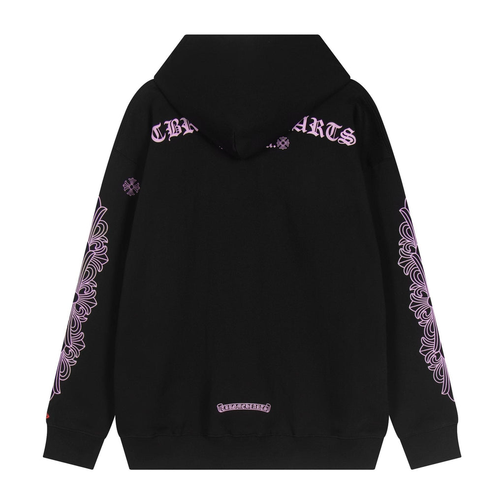 Chrome Hearts Pink Gothic Graphic Hoodie — back