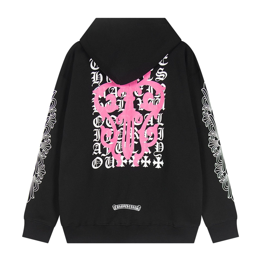 Chrome Hearts Horseshoe Cross Graphic Zip Hoodie — back