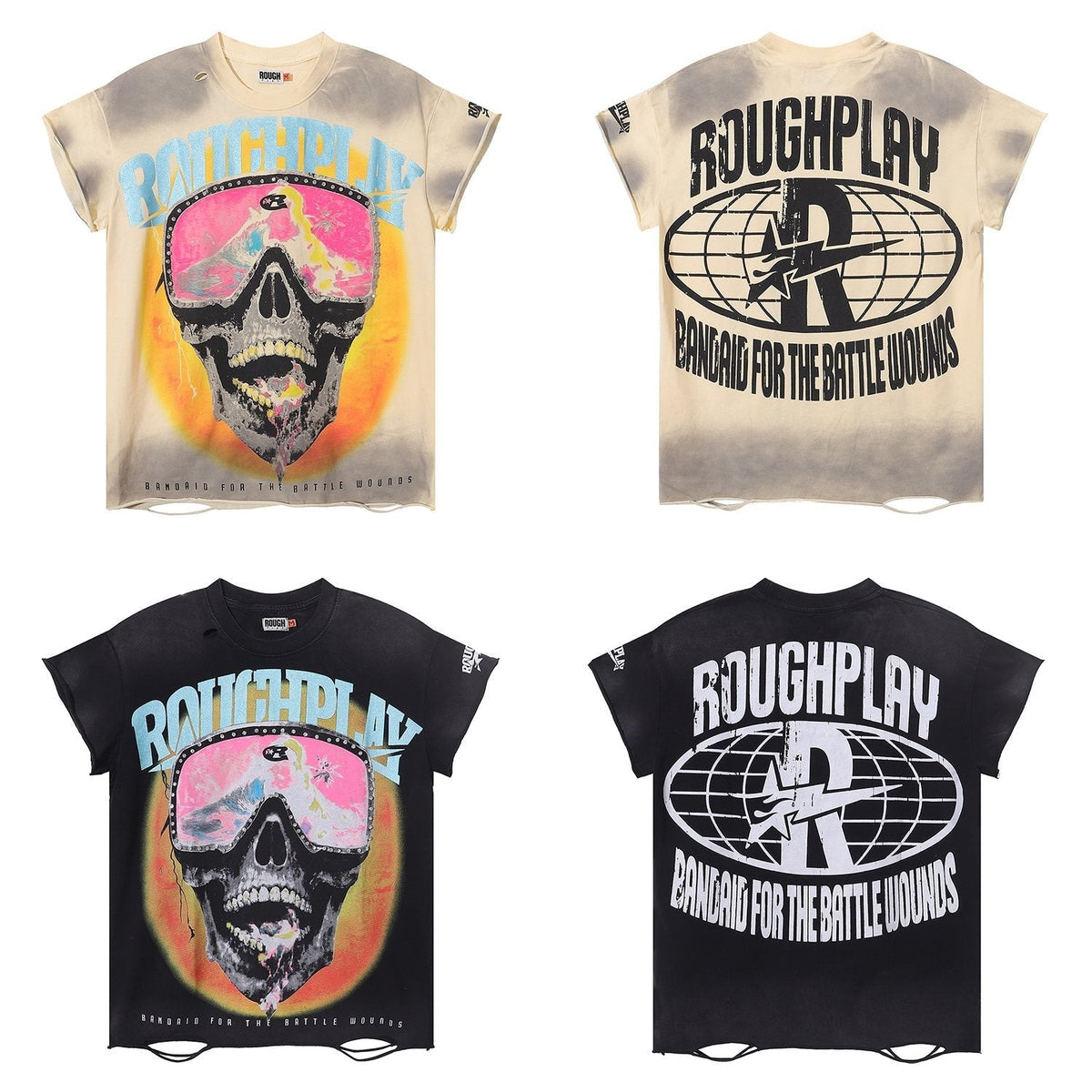 Rough Play Skull Goggles Graphic T-Shirt — comparison