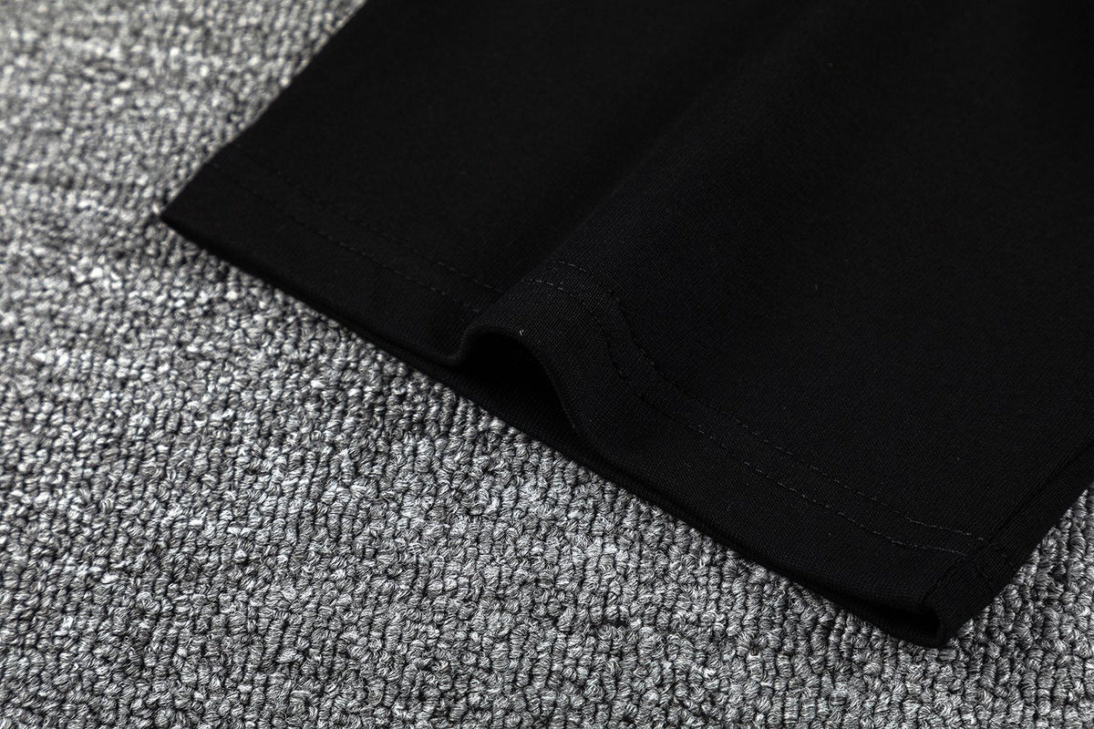 GUAPI Blue Graphic Black T-Shirt — detail