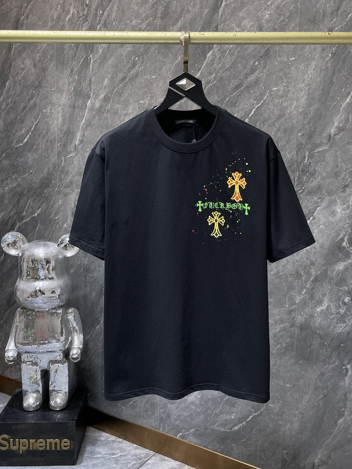 Chrome Hearts Cross Graffiti Graphic T-Shirt — front