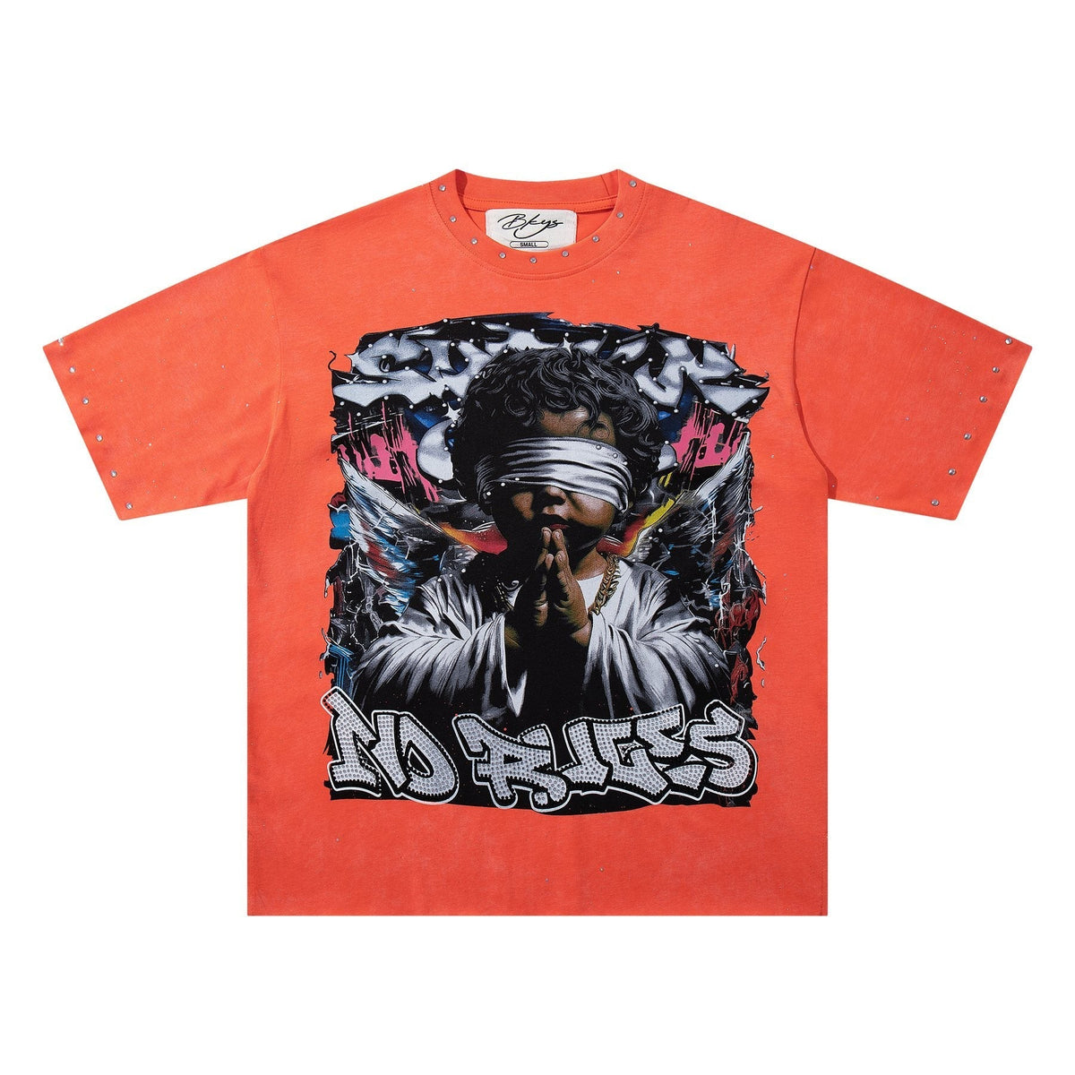 BKYS Revival Rhinestone Portrait Graphic T-Shirt — front